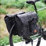 Lot de 2 sacoches de v�lo �tanches, porte - bagages arri�re de v�lo grande capacit� (40 l max. / 10, ...