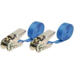 Lot de 2 sangles d'arrimage � cliquet 500 kg - 5m x 25mm