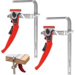 Lot de 2 serre - joints de table en acier outillage pince tau avec poigne  levier, blocage rapide ...