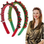 Lot de 2 serre - ttes de nol pour adultes - avec clochettes - accessoires de cheveux - bandeau de nol ...