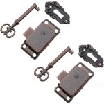 Lot de 2 serrures dcoratives de porte d'armoire avec cls et vis, pour botes aux lettres, armoires, ...