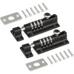 Lot de 2 serrures de porte � combinaison, serrures � code, serrures � combinaison pour chenils, granges, ...