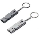 Lot de 2 sifflets d'urgence  double canon, signal de survie en extrieur  dcibels levs pour une ...