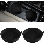 Lot de 2 sous - verres silicone noir pour v�hicule ? antid�rapants, r�sistants � la chaleur, compatibles ...