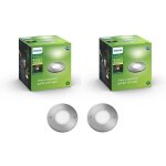 Lot de 2 spots encastrés led philips mygarden moss 3w ? acier inoxydable, ip67 Lot de 2 spots encastrés led philips mygarden moss 3w ? acier inoxydable, ip67