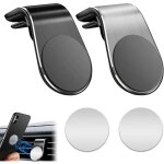 Lot de 2 supports magn�tiques pour grille d'a�ration de voiture (noir, argent)
