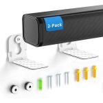 Lot de 2 supports muraux universels pour barre de son samsung, sony, lg et autres, blancs