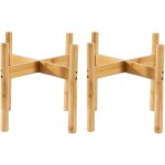 Lot de 2 supports pour plantes d'int�rieur en bambou naturel pour la maison, le bureau, le jardin, la ...