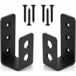 Lot de 2 supports de porte en acier robuste pour porte de 2 x 4, barre de scurit en forme de u