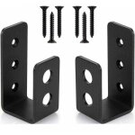 Lot de 2 supports de porte en acier robuste pour porte de 2 x 4, barre de s�curit� en forme