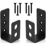 Lot de 2 supports de porte en acier robuste pour porte de 2 x 4, barre de s�curit� en forme de u