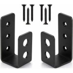 Lot de 2 supports de porte en acier robuste pour porte de 2 x 4, barre de s�curit� en forme de u