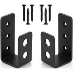 Lot de 2 supports de porte en acier robuste pour porte de 2 x 4, barre de s�curit� en forme de u