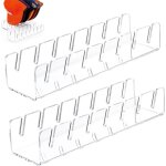 Lot de 2 supports de rangement en acrylique pour casquettes de baseball, sans installation, pour 14 casquettes ...
