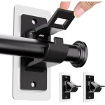Lot de 2 supports de tringle � rideaux, supports de tringle � rideaux autocollants, pas besoin de percer ...