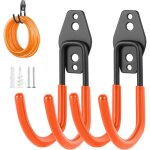 Lot de 2 supports de tuyau d'arrosage, support robuste avec vis, crochet mtallique pour tuyau d'arrosage, ...