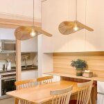Lot de 2 suspension led r�tro, plafonnier en rotin, �clairage d�coratif, id�ale pour le salon et la chambre, ...