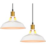 Lot de 2 suspension luminaire industrielle vintage en m�tal, lustre abat - jour �clairage int�rieur 27cm ...