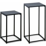 Sweeek - lot de 2 tables d'appoint gigognes noires - industrielle - bouts de canapé 34x34x74cm / 30x30x54cm ... Sweeek - lot de 2 tables d'appoint gigognes noires - industrielle - bouts de canapé 34x34x74cm / 30x30x54cm ...