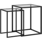 Lot de 2 tables basses gigognes erma noires