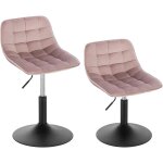 Lot de 2 tabouret de bar siège en velours chaise de bar avec dossier tabouret rotatif moderne hauteur ... Lot de 2 tabouret de bar siège en velours chaise de bar avec dossier tabouret rotatif moderne hauteur ...