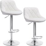 Woltu - lot de 2 tabourets de bar tabouret en cuir synthétique, siège bien rembourré, hauteur réglable, ... Woltu - lot de 2 tabourets de bar tabouret en cuir synthétique, siège bien rembourré, hauteur réglable, ...