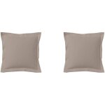 Terre de nuit - lot de 2 taies d'oreillers percale lin 65x65 cm