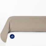 Home linge passion - lot de 2 taies de traversin coton 57 fils beige 85x185 cm Home linge passion - lot de 2 taies de traversin coton 57 fils beige 85x185 cm