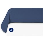 Home linge passion - lot de 2 taies de traversin coton 57 fils bleu 85x185 cm Home linge passion - lot de 2 taies de traversin coton 57 fils bleu 85x185 cm
