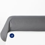 Home linge passion - lot de 2 taies de traversin coton 57 fils gris foncé 85x185 cm Home linge passion - lot de 2 taies de traversin coton 57 fils gris foncé 85x185 cm