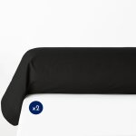 Home linge passion - lot de 2 taies de traversin coton 57 fils noir 85x185 cm Home linge passion - lot de 2 taies de traversin coton 57 fils noir 85x185 cm