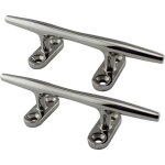 Lot de 2 taquets � base creuse en acier inoxydable 316 de 200 mm pour bateau, quai, corde, crampons � ...