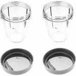 Lot de 2 tasses de 530 ml (18 oz) chacune, avec couvercles de rechange pour les blenders nutribullet ...