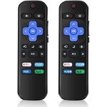 Lot de 2 t�l�commandes de remplacement pour t�l�viseur roku (compatible avec les mod�les tcl roku / onn ...