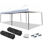 Lot de 2 tonnelles barnum professionnelles 3x3 pliantes avec 4 connecteurs et 1 gouttire