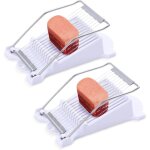 Lot de 2 trancheuses  viande, trancheuses  ?ufs et trancheuses  fruits, fil en acier inoxydable, pour ...