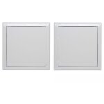 Lot de 2 trappes de visite métallique laquée blanche semin 200 mm x 200 mm - ouverture poussez / lâchez ... Lot de 2 trappes de visite métallique laquée blanche semin 200 mm x 200 mm - ouverture poussez / lâchez ...