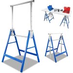 Lot de 2 trteaux d'chafaudage pliables - hauteur rglable de 80  130 cm - charge maximale : 200 kg ...