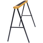 Lot de 2 tr�teaux pliables avec surface antid�rapante et conception compacte en fer jaune 99, 5x48, 5x78 ...