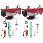 Lot de 2 treuils �lectriques 1000 kg avec t�l�commande sans fil, treuil moteur 1800 w, c�ble en acier ...
