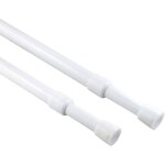 Lot de 2 tringles � rideaux extensibles 30 - 50 cm ? sans per�age ? pour cuisine, salle de bain et fen�tre ...