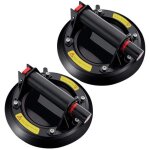 Lot de 2 ventouse vitre professionnelle, vide ventouse en verre pour transport et d�m�nagement de vitre, ...