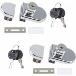Lot de 2 verrous en alliage de zinc pour porte de placard en verre ou vitrine de 5 � 8 mm - liaiki