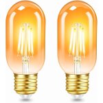 Lot de 2 vintage edison ampoule e27 led 4w, verre ambr�, blanc chaud 2200k, �quivalent 40w incandescence, ...