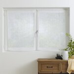 Lot de 2 voilages anissa blanc 60x90cm atmosphera cr�ateur d'int�rieur