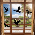Lot de 20 autocollants anti - collision en forme d'oiseau pour fen�tre, pour �viter les accidents de ...
