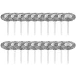 Lot de 20 brosses m�talliques avec tige de 3 mm en acier inoxydable polissage dremel outil rotatif