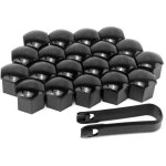 Lot de 20 cache ecrou de roue de voiture, 21 mm de largeur hexagonale, universels, en plastique, avec ...