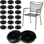 Lot de 20 capuchons ronds en plastique pour pieds de meubles de terrasse, pieds de chaise en fer forg, ...
