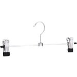 Lot de 20, chrom�cintres � pinces en m�tal pour pantalons et jupes